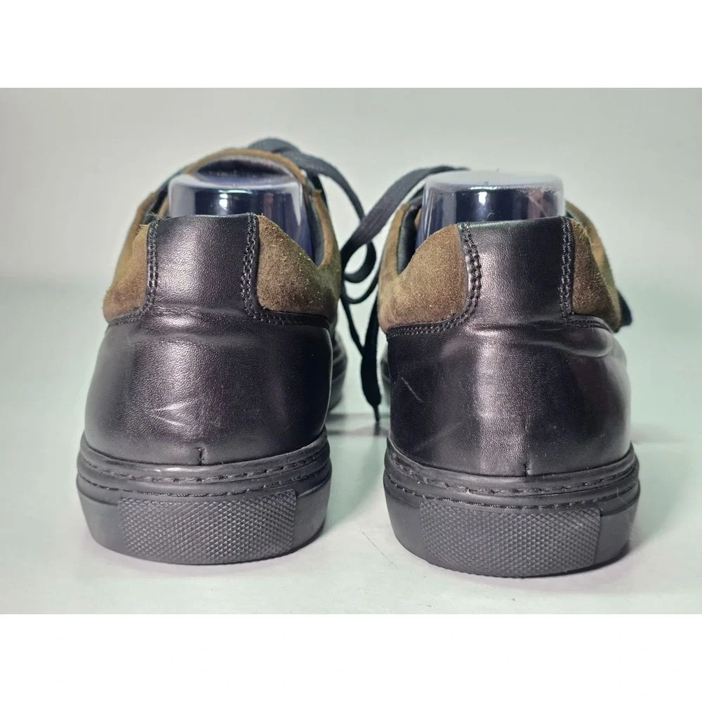 Kenneth Cole New York Men's Sneakers Size 11.5 Black Green Leather Suede Shoes‎